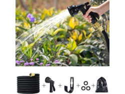 Pistola De Agua Negra Con 8 Modos De Pulverización, Ergonómica, Para Regar Y Limpiar