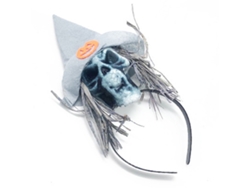 Diadema de Halloween, diadema negra con calavera, accesorio de fiesta para mujeres NEVEANCE