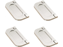Manijas Invisibles 4 Piezas Acero Zinc Aleación Cajones Armarios Cocina Diseño Integrado Sencillo 75x35mm