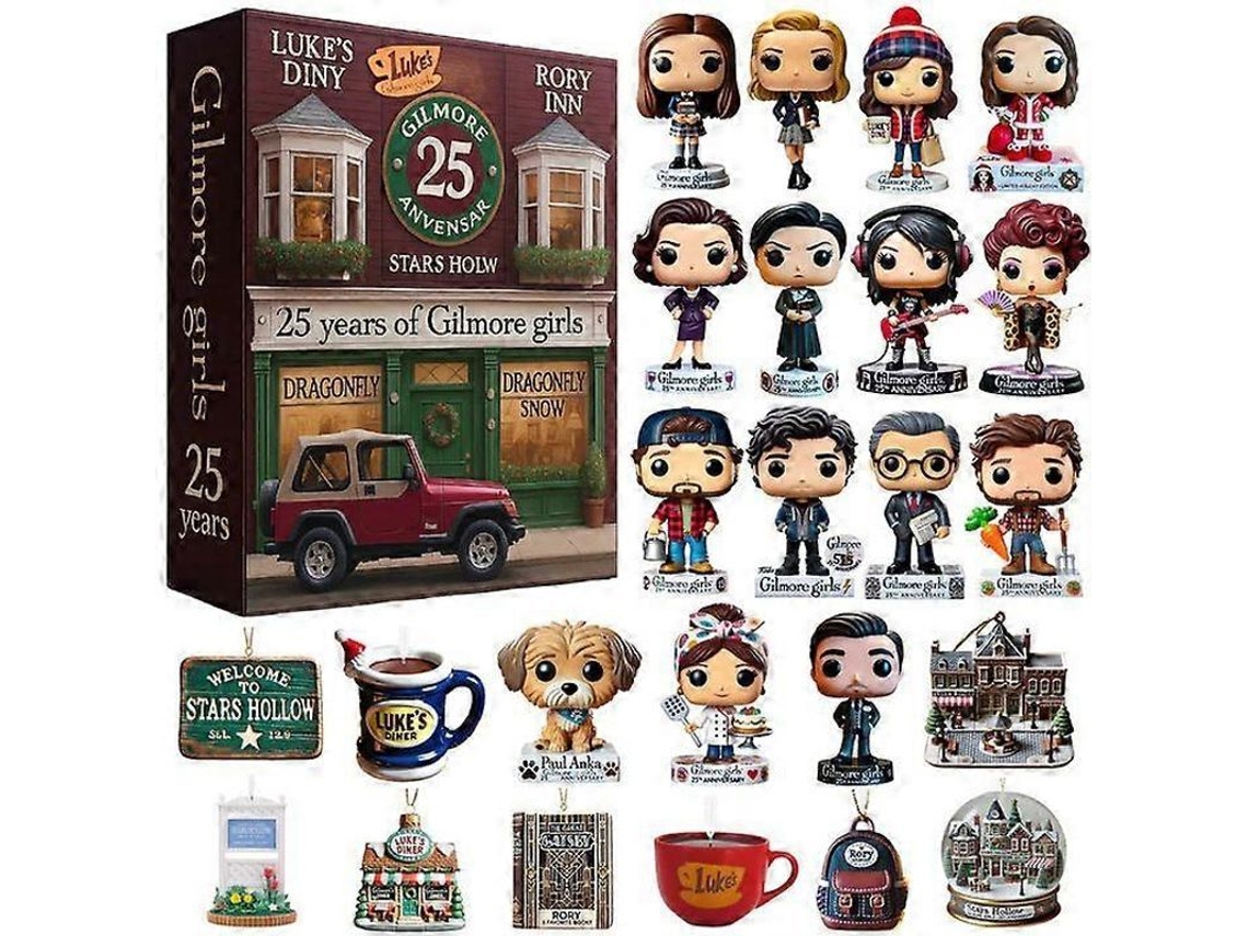 Calendario De Adviento De Navidad De Gilmore Girls 2025, Decorativo, Acrílico, Estilo Completo.