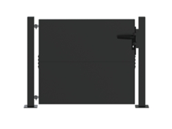 Puertas de acero negras Vidaxl (105 x 100 cm)