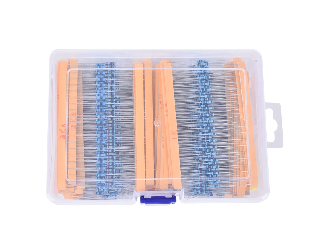 Kit De Resistencias De Película Metálica 2600 Piezas 1ω~3mω Componentes Electrónicos Duraderos