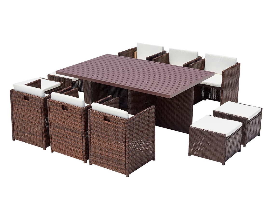 Conjunto de Cenar Exterior CONCEPT U Sunset (Marrón y Blanco - Aluminio - 180x115x74 cm)