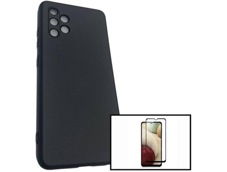 Carcasa + Protector Samsung Galaxy A32 5G PHONECARE Silicona Liquida Negro