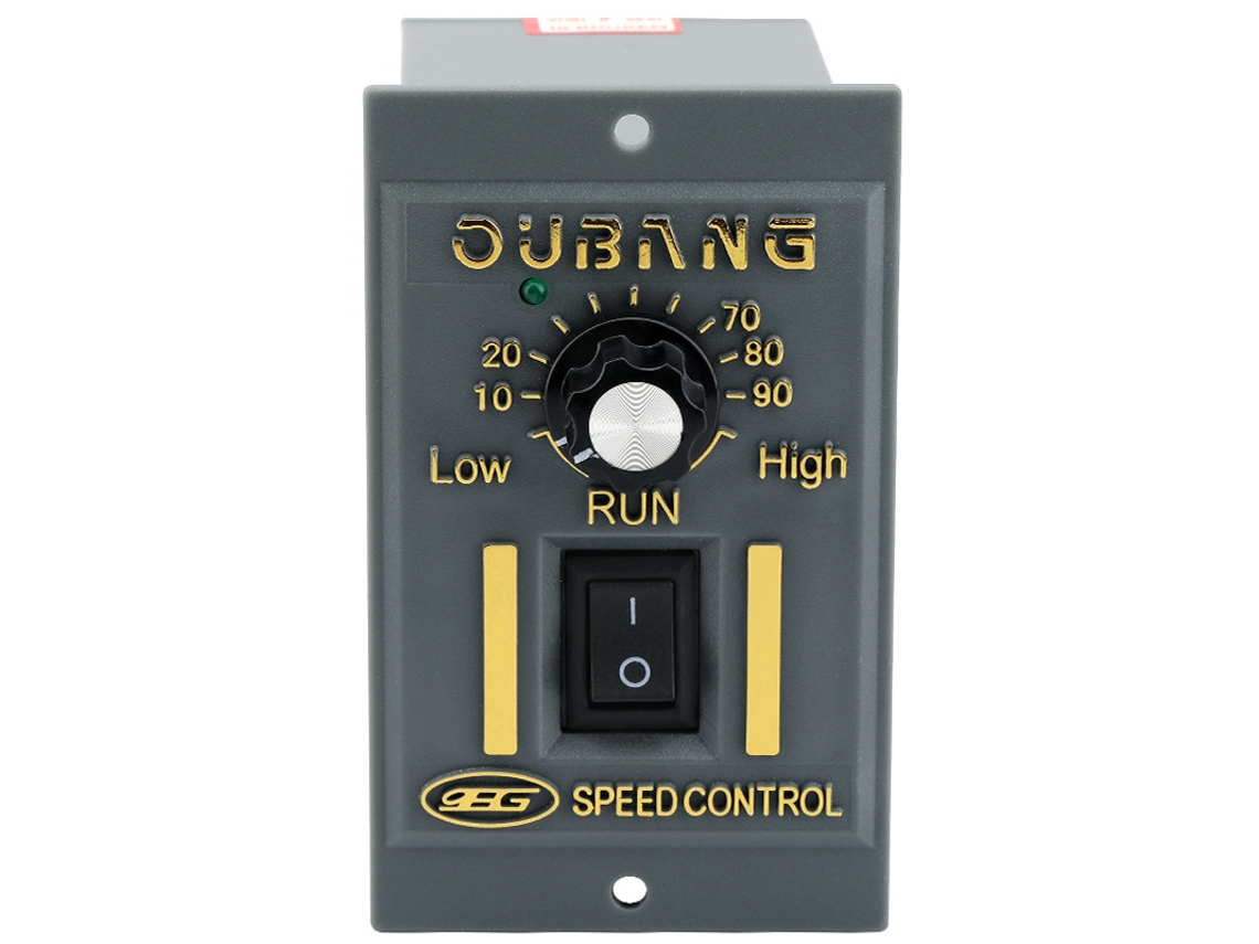 Controlador de velocidad de motor de CA de 250 W con interruptor de 6 pines y rotación en sentido horario/antihorario.