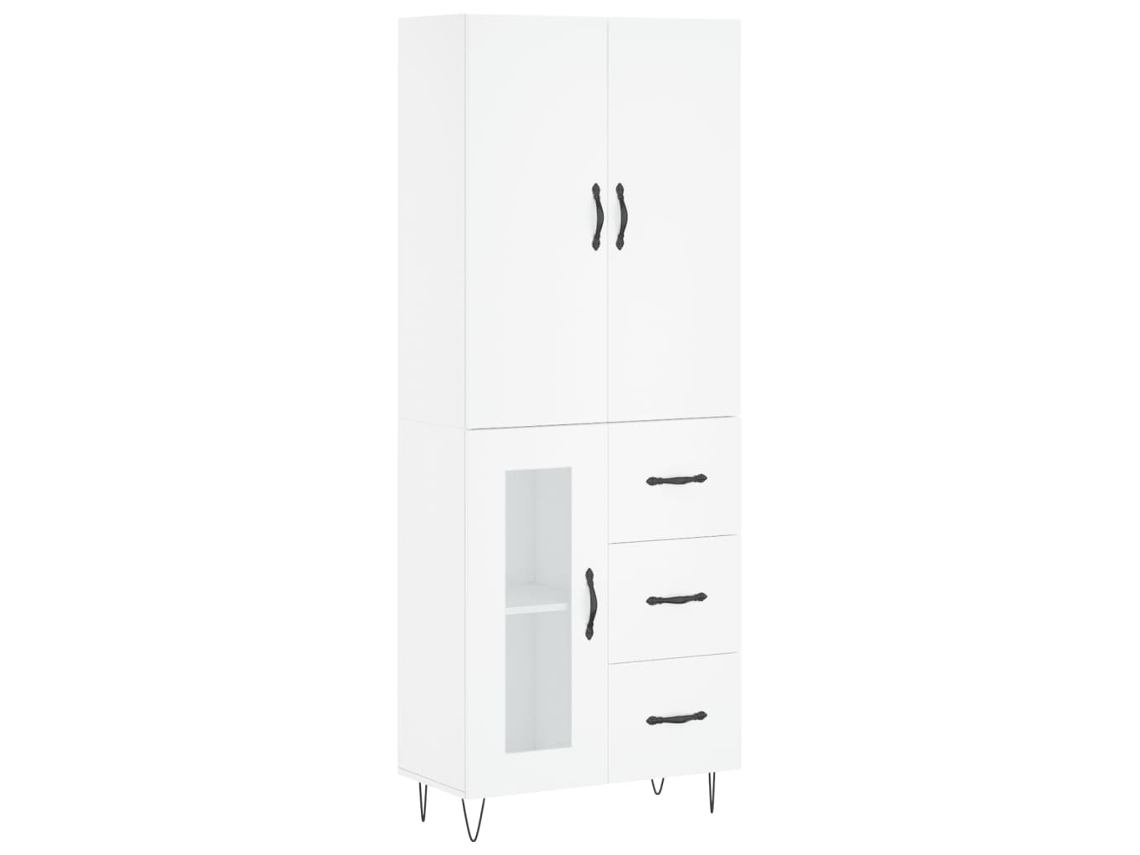 Maison Exclusive - Aparador Alto Madera Contrachapada Blanco 69,5x34x180 Cm