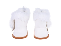 Mini Botas De Nieve De Peluche Para Muñecas De 45 Cm, Color Blanco.