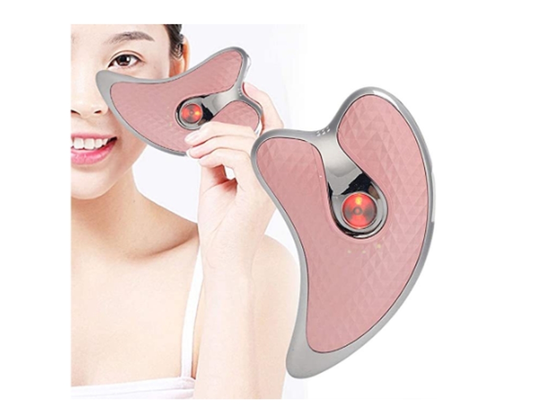 Masajeador facial Rascador facial de microcorriente Masajeador 2 en 1 Electrodomésticos Lifting facial Herramienta de belleza reafirmante para YEMAESRE