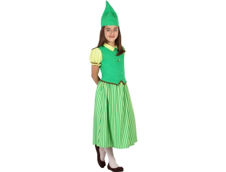 Disfraz de Niña DISFRAZZES Duende Verde Irlandes Verde (Talla: 3 a 4 años)