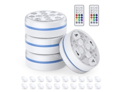 2026-luz Led Submersível Com Controle Remoto Rf, Luzes Aquáticas Multicoloridas Para Piscina E Jardim