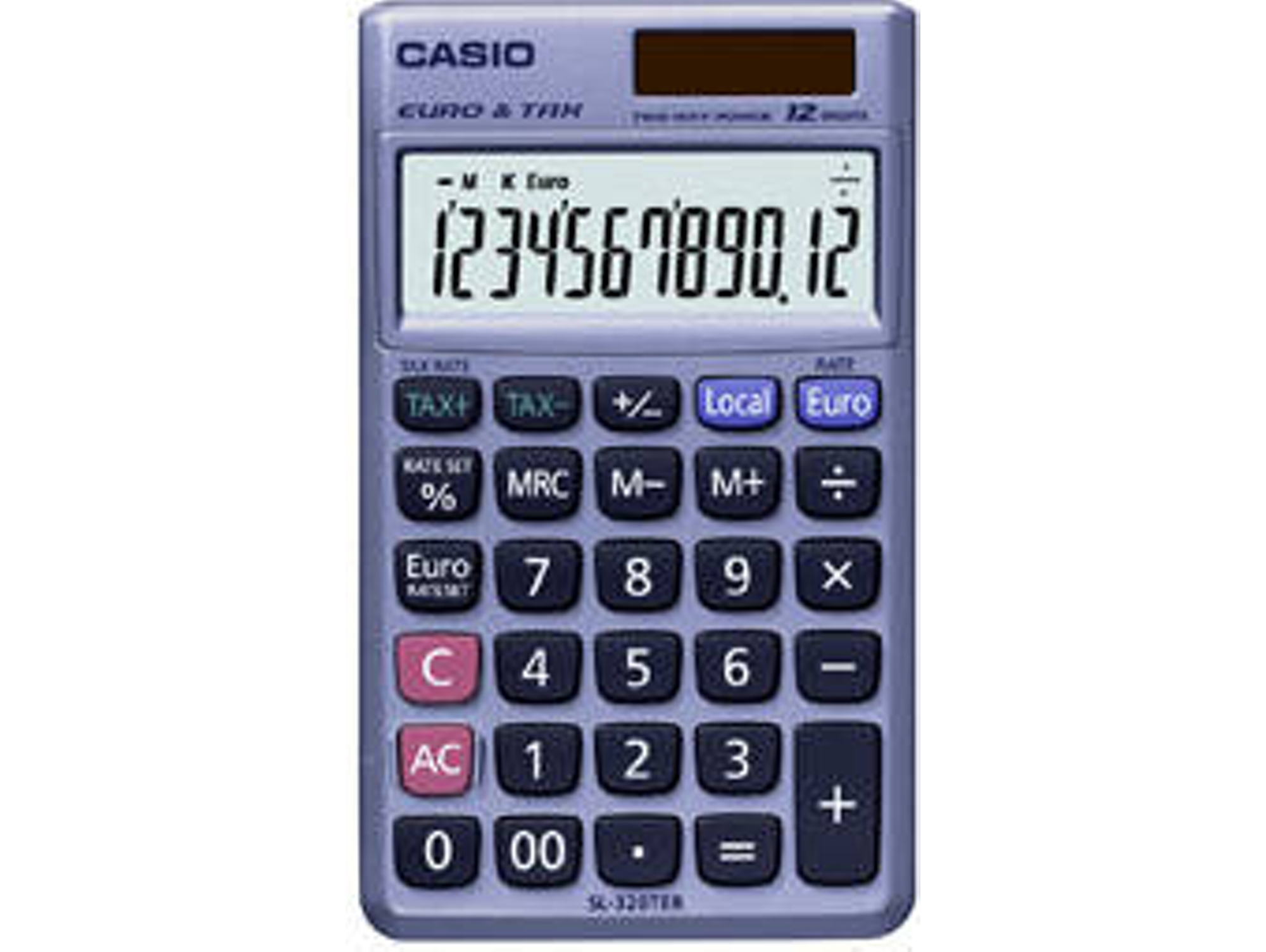 Calculadora Básica CASIO SL-320TER Azul (12 dígitos)