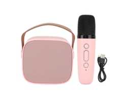 Vlrla-máquina De Karaoke Mini Con Micrófono Inalámbrico Altavoz Bluetooth Portátil Para Niños Adultos Rosa