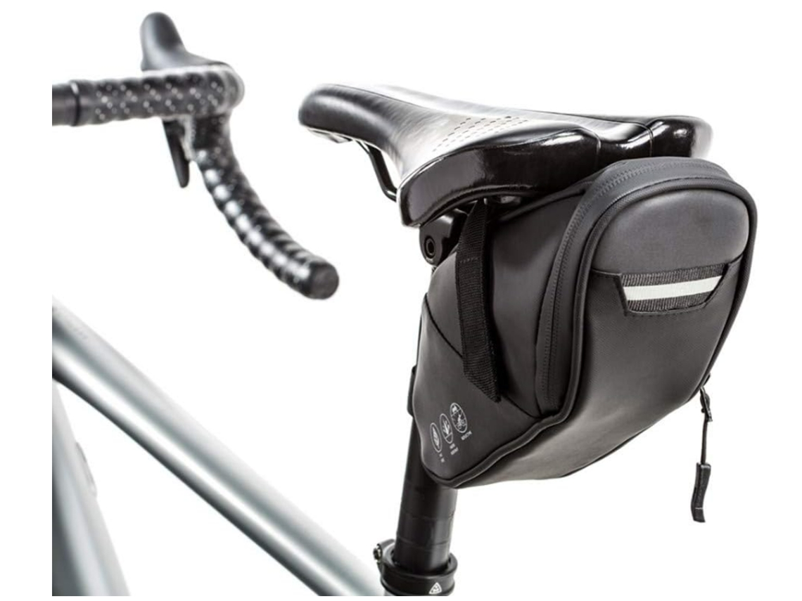 Bolsa para sillín de bicicleta Bolsa para sillín de ciclismo impermeable  Bolsa para bicicleta 1,5L Bolsa para sillín de bicicleta debajo del asiento  (negro)