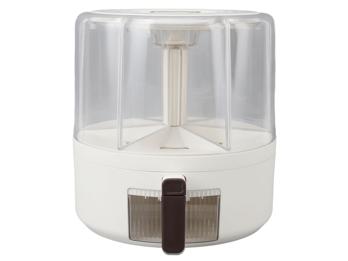 Dispensador De Cereales Giratorio Hermético De Pp Para Almacenamiento De Granos, Arroz Y Legumbres, Capacidad 4kg, Estilo Japonés
