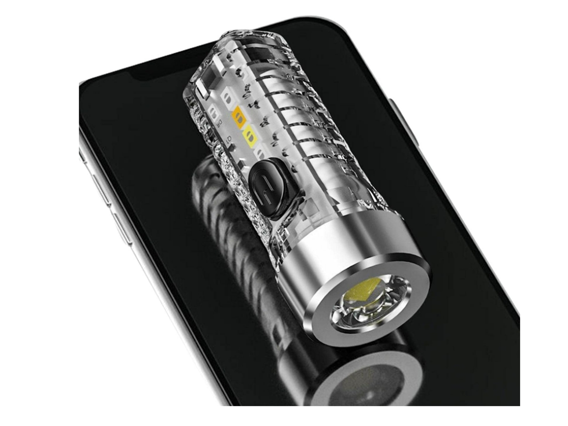 Llavero De Luz | Llavero Usb Led | Llavero Rojo Azul Con Luz Led, 5 Brillos, 3 Brillos, 3 Destellos Especiales (blanco)
