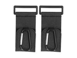 2 Ganchos De Cuero Negro Para Cochecito De Bebé, Para Uso Manos Libres, Multiusos, Soportan Hasta 5 Kg.
