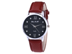Reloj Casual De Moda Para Hombre Y Mujer Con Correa De Cuero Café Zhoulianfa