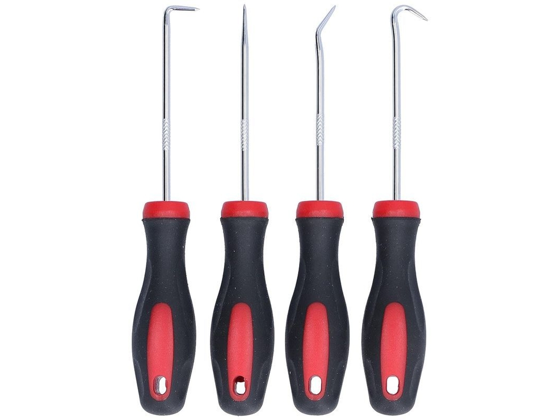 Set De 4 Ganchos Precisos Para Extraer Juntas, Anillos O Y Sellos De Aceite, 150mm, Acero Vanadio Cromo