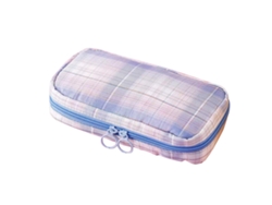 Bolsa De Lápices Grande De Lona Estampada Con Bolsillos De Malla Y Cremallera Suave Para Escuela Oficina Viaje Ballena Y Mar
