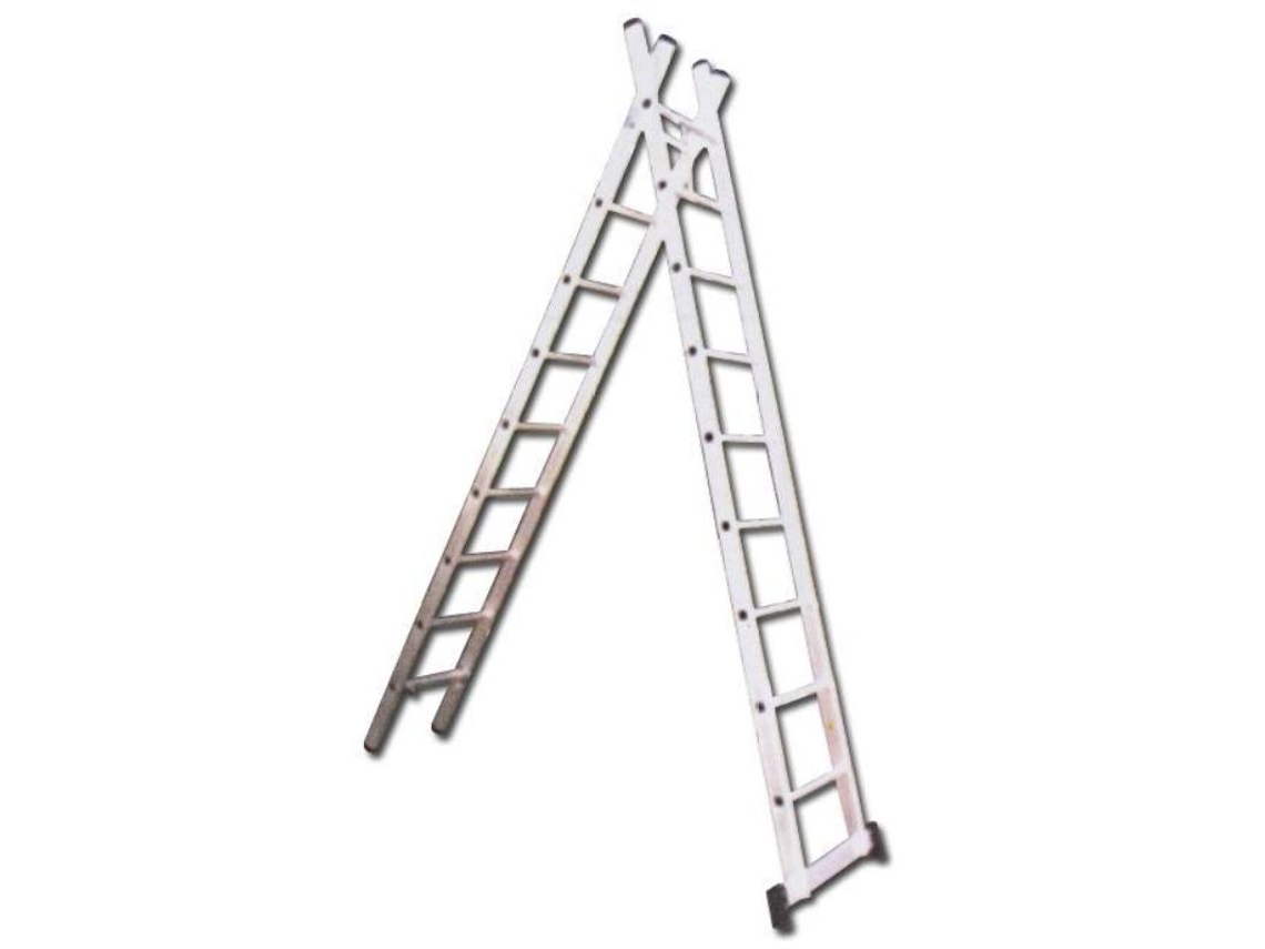 Escaleras 2 tramos 2x 10 peld+travesaño 2x3,0 mt.01166 en131