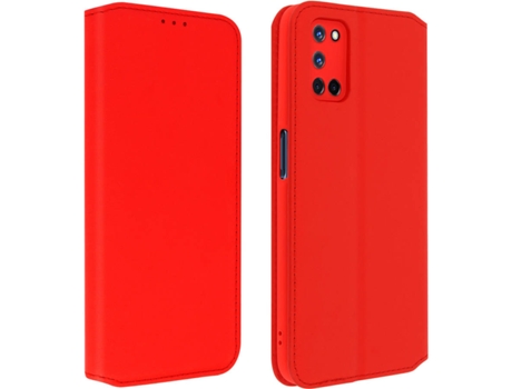 Funda Oppo A72/A52 AVIZAR Libro Billetera Rojo
