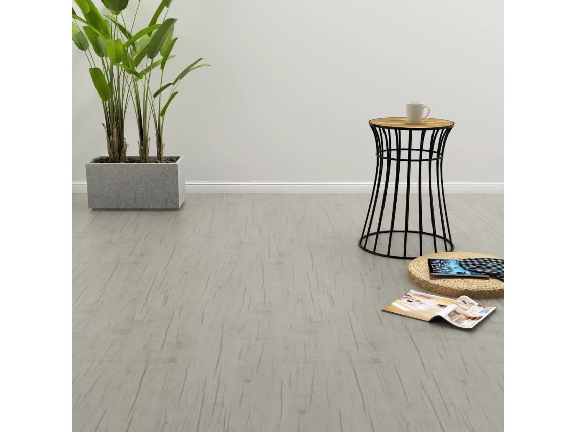 Lamas Para Suelo Autoadhesivas Pvc Roble Lavado 4,46 M² 3 Mm