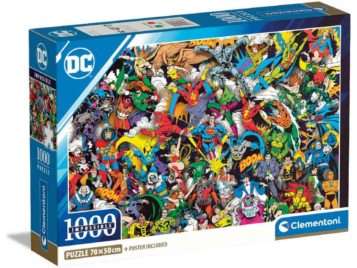 Puzzle Impossible Dc Liga de la Justicia 1000 Piezas CLEMENTONI