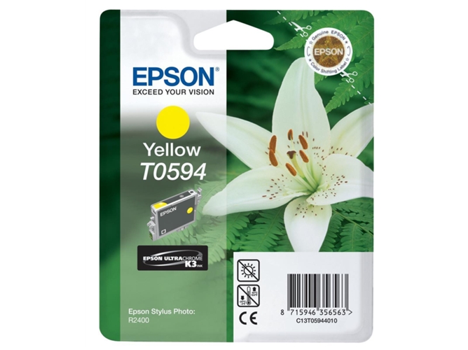 Cartucho EPSON T0594 Amarillo (C13T059440 - 450 páginas)