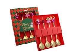 Set de Cubiertos Navideños - Cuchara de Acero Inoxidable RNEMITERY