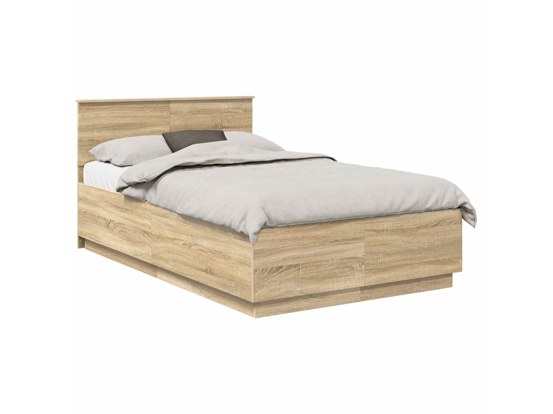 Maison Exclusive - Estructura De Cama Con Cabecera Roble Sonoma 120 X 200 Cm