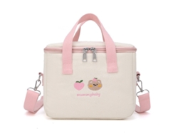 Lonchera térmica con forma de oso, perfecta para llevar útiles escolares. Rosa Hexinyigjly
