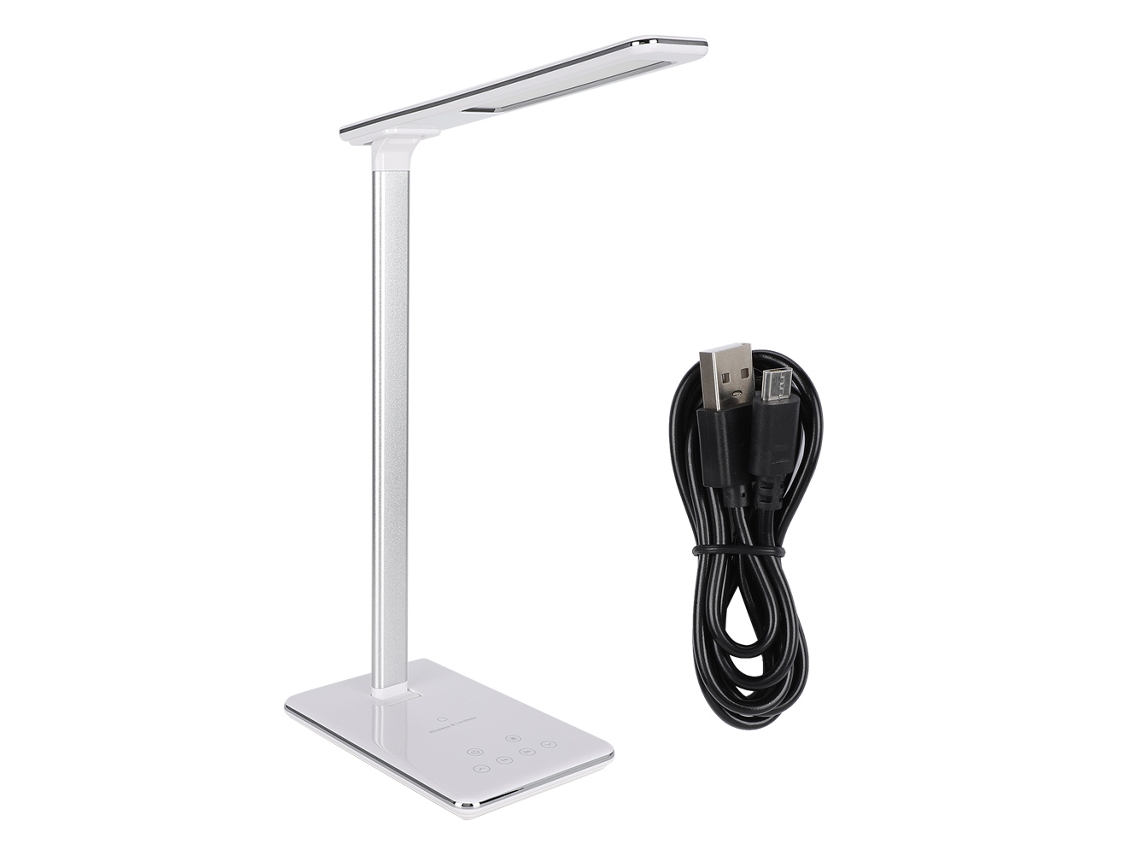Lámpara De Escritorio (protección Ocular Con Carga Inalámbrica) Led Protección Ocular Plegable Lámpara De Lectura Táctil Lámpara De Escritorio Cargador Inalámbrico Usb