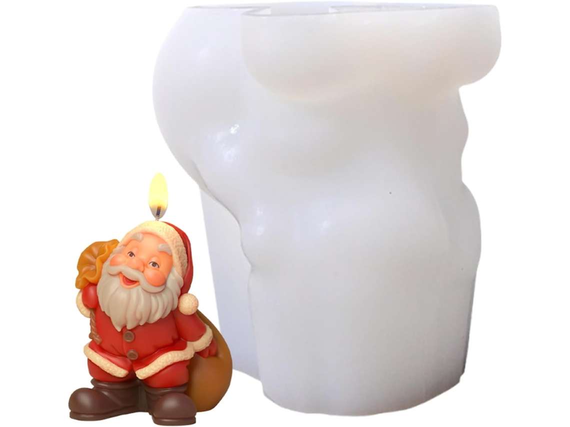 Molde Navideño - Molde Decorativo Para Papá Noel, De Resina Y Hormigón, Ideal Para Manualidades, Fiestas Y Acción De Gracias.