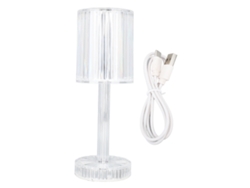2026-lámpara De Mesa De Cristal Led Con Carga Usb 1200mah, Control Táctil Y Cambio De Color, Inalámbrica