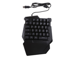 Teclado para juegos con cable USB G101, retroiluminación RGB y teclado luminoso para una mano Everley891