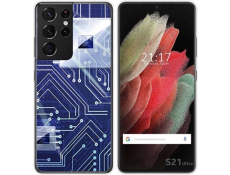 Carcasa Samsung Galaxy S21 Ultra 5G TUMUNDOSMARTPHONE Circuito Multicolor
