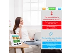 Higrómetro Digital Con Termómetro, Despertador, Función De Detección De Sueño Y Temporizador Para Un Ambiente Hogareño Confortable.