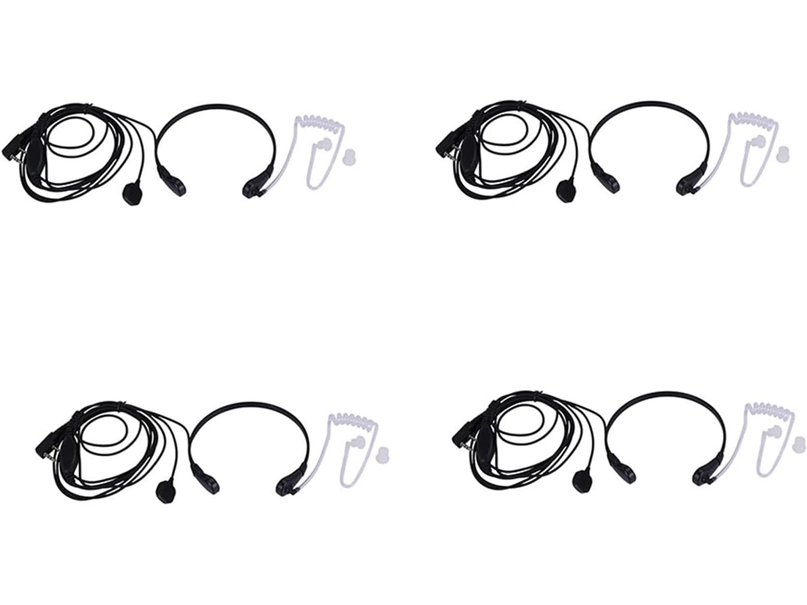 Auriculares Con Vibración 4x Para Radio Bidireccional Uv-5r Uv-82 Uv-b6-888s