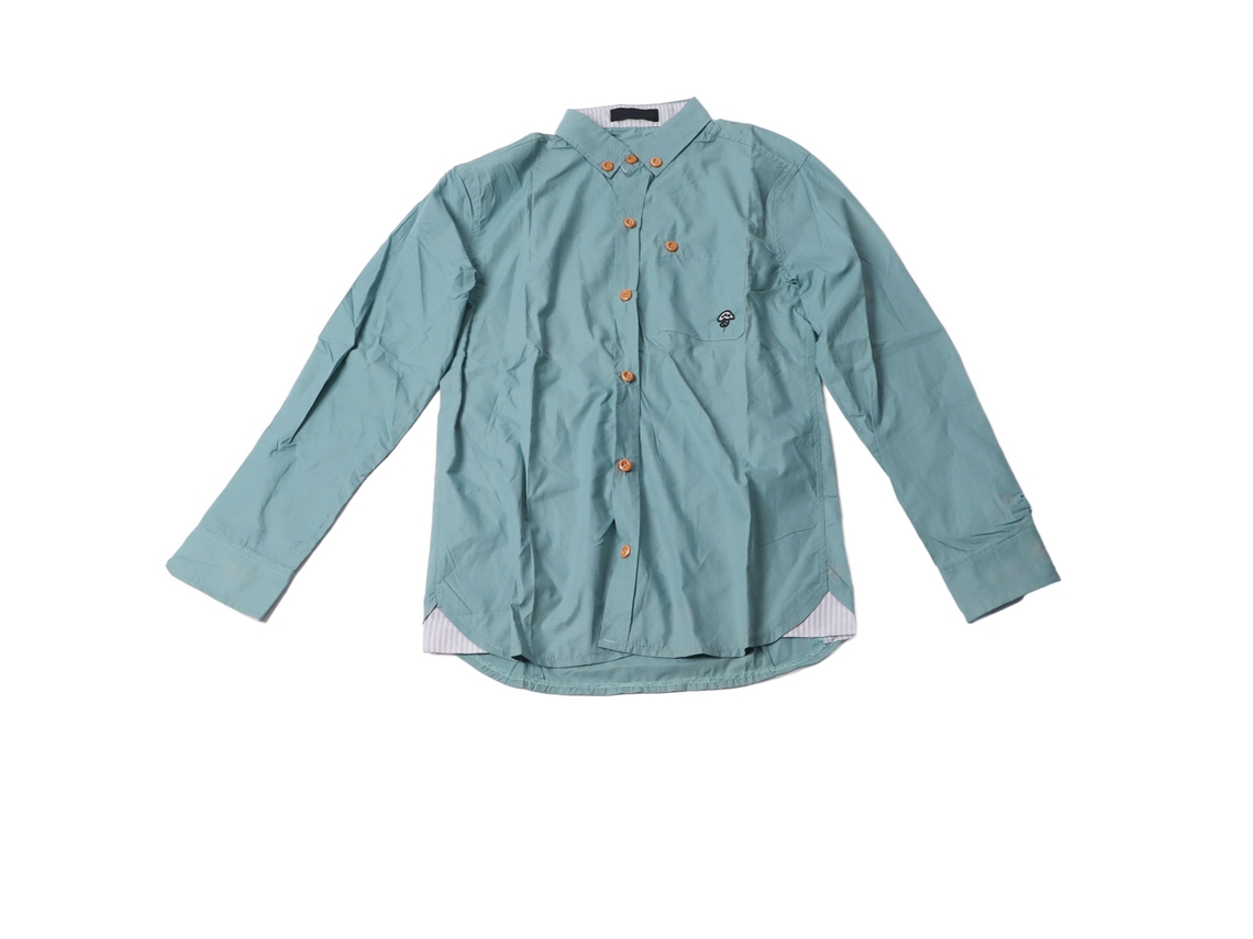 Camisa De Vestir De Manga Larga Para Hombre Con Cuello Caído, Algodón Mercerizado, Verde, Talla Xl