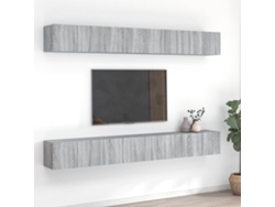 Estantería/Muebles de TV 8Pzs 60X30X30 Cm Derivados de Madera Gris Sonoma