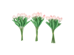 Baok - 30 piezas de tulipanes artificiales simulados en PU rosa melocotón para decoración del hogar, bodas y fiestas.