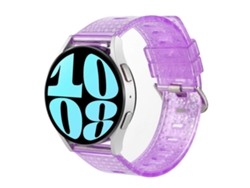 Pulsera de TPU transparente y brillante con diamantes para Samsung Galaxy Watch 6 / 6 Classic