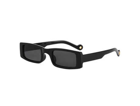 Gafas De Sol Retro De Montura Pequeña - Slices En Gris Y Negro Brillante Gafas De Sol De Montura Pequeña Retro - Slices En Negro Y Gris Brillante J...