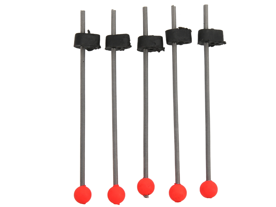Danu26-5 Piezas Mini Caña De Pesca Hielo Tope Resorte Bola Roja Portátil Caña De Pesca Outdoor