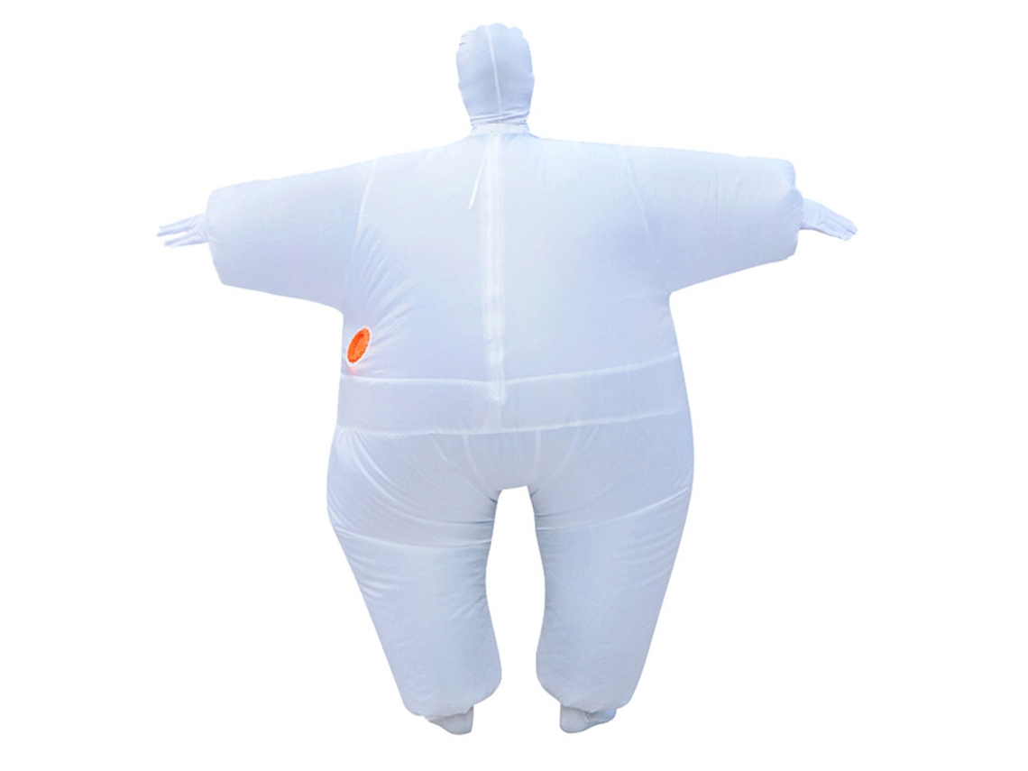 Traje De Sumo Inflable, Cuerpo Completo, Maniquí Para Caminar, Blanco, Para Alturas De 1,6 M A 2,2 M.
