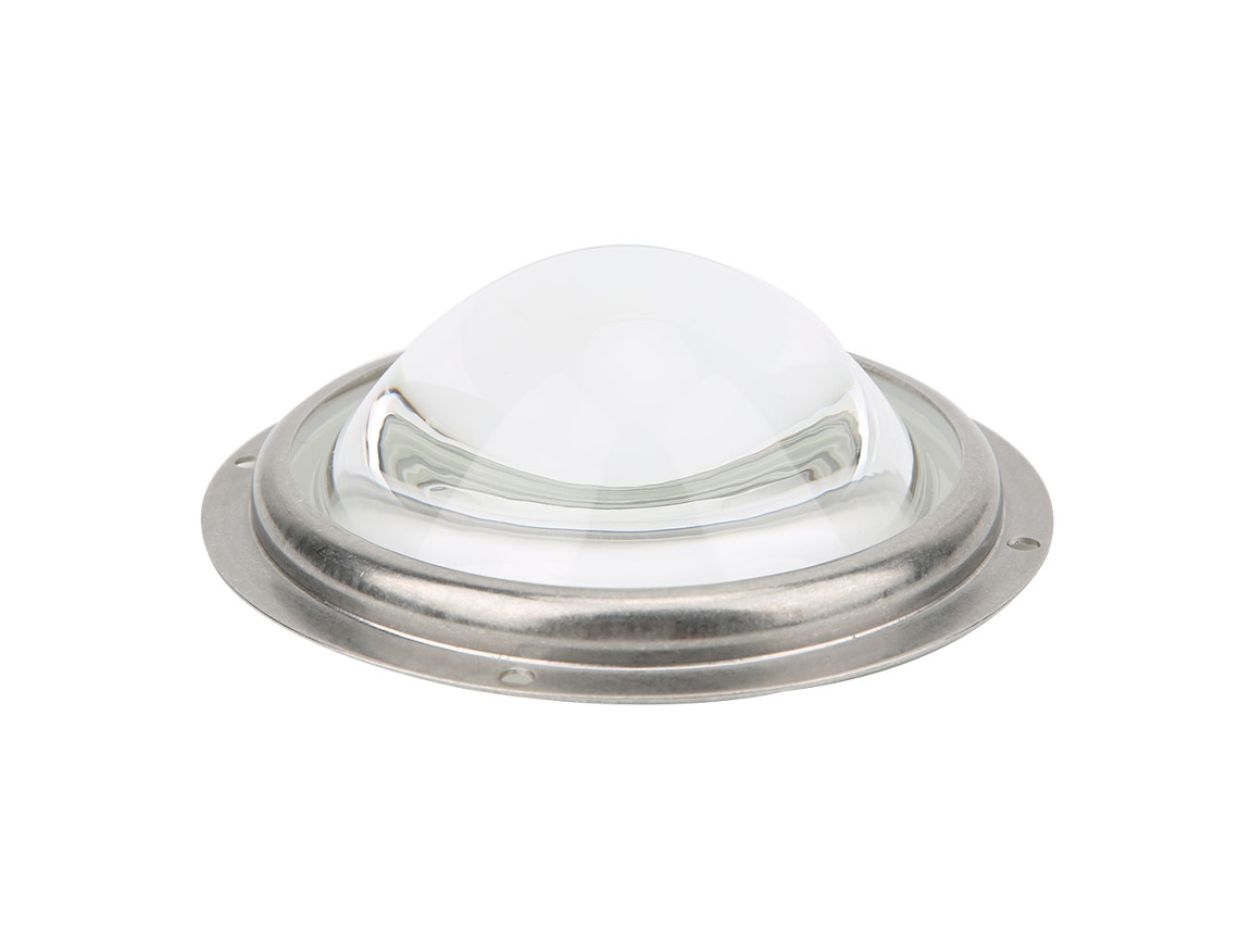 Lente Condensadora Led De 100 Mm Y 60°, Cristal Óptico, 20-200 W, Con Montura Y Anillo De Goma Impermeable.