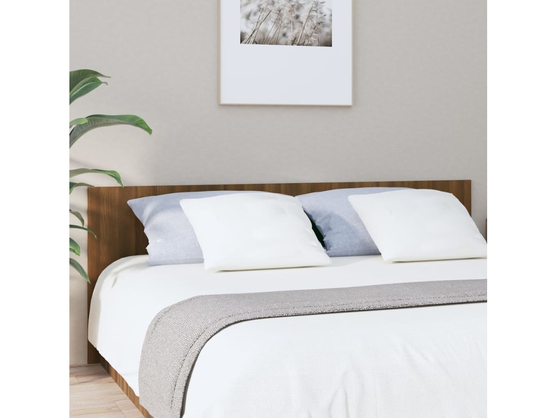 Cabecero De Cama Madera Contrachapada Roble Marrón 200x1,5x80cm