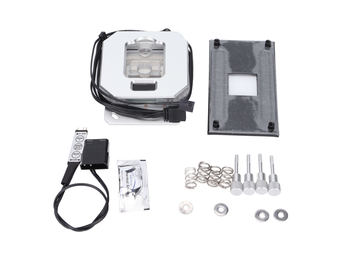 Enfriador De Agua Para Cpu Con Pantalla Digital De Temperatura. Herramienta De Refrigeración Líquida Fuerte Y Duradera. Plata