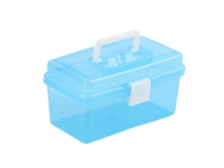 Caja De Herramientas Portátil De 2 Niveles Para Electricistas Y Ferretería, Organizador De Plástico De 20x11x10,5 Cm.