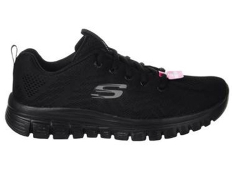 Zapatillas Deportivas SKECHERS Graceful Mujer (Negro - Tejido - 39,5)